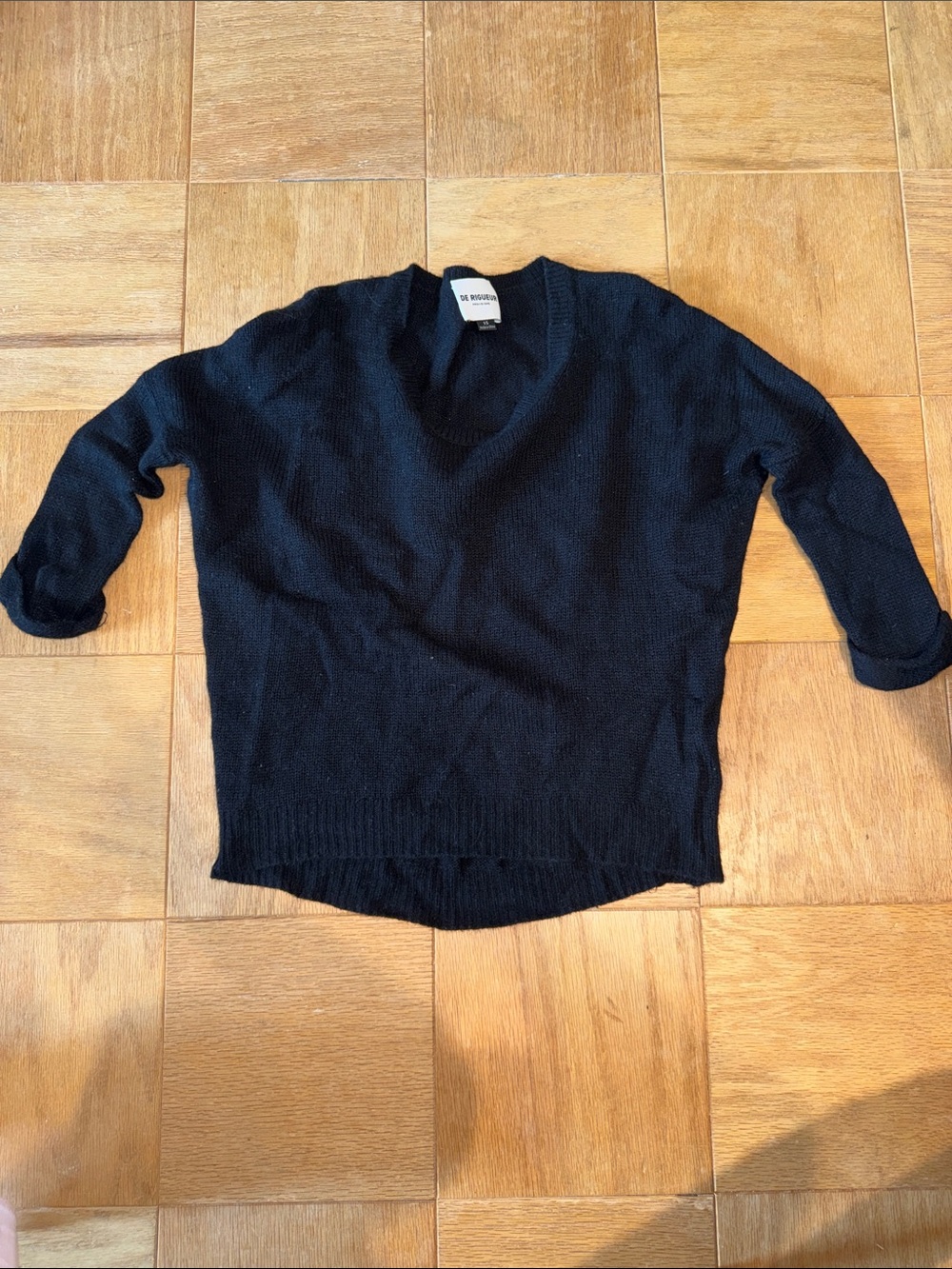 Black Crew Neck Women's Sweater by De Rigueur Provisions